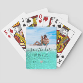 Foto Hochzeit speichern das Datum der Einladung Spielkarten