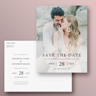 Foto Hochzeit Speichern Sie das Datum Postkarte