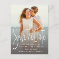 Foto Hochzeit Speichern Sie das Datum Postkarte ei