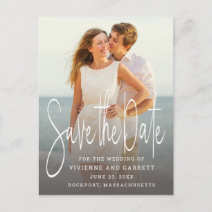 Foto Hochzeit Speichern Sie das Datum Postkarte ei