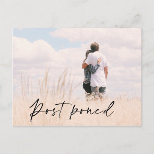 Foto Hochzeit Termin Verschiebung Ankündigung Postkarte
