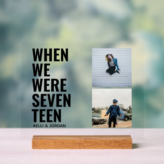 Foto Hochzeit Tischnummern Akryllische Zeichen Acrylschild (Neutral)