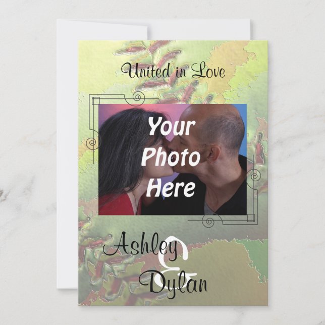 Foto Hochzeit von Softball Sports Einladung (Vorderseite)