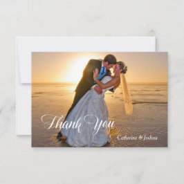 Foto-Hochzeit von Stars und Bokeh Lights Dankeskarte