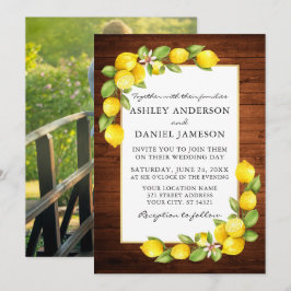 Foto Hochzeit von Watercolor Lemons Greenerity Einladung