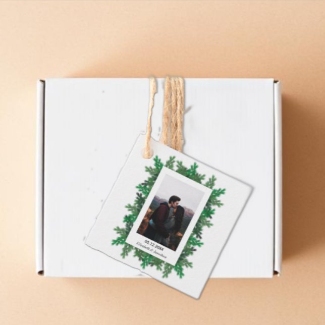 Foto Hochzeit von Winterbaumbranchen Geschenkanhänger (Von Creator hochgeladen)