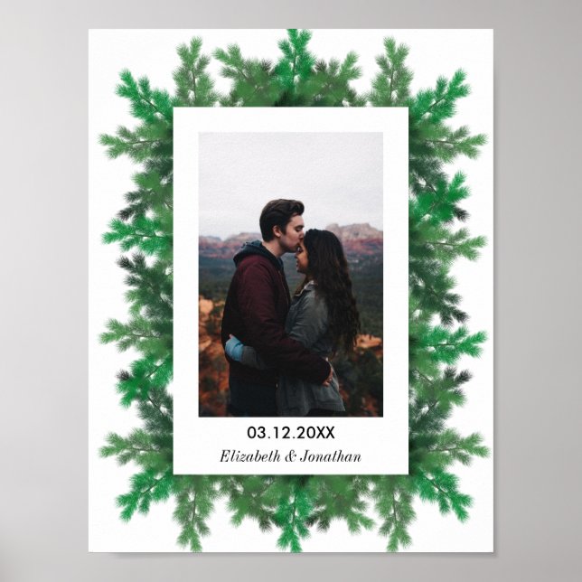 Foto Hochzeit von Winterbaumbranchen Poster (Vorne)