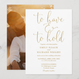 Foto-Hochzeit zu haben und zu halten Einladung