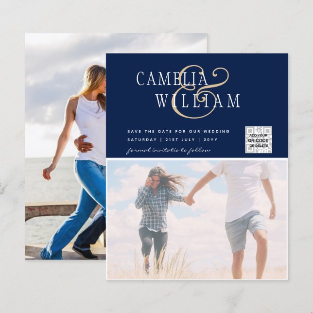 FOTO Hochzeitaufenthalt Rett Datum QR-Code (Vorne/Hinten)