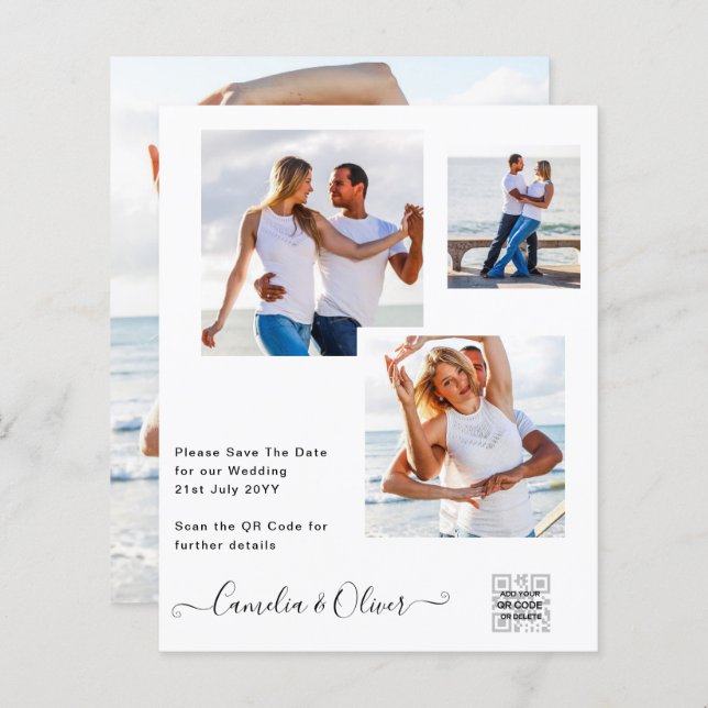 FOTO Hochzeitaufenthalt Rett Datum QR-Code (Vorne/Hinten)