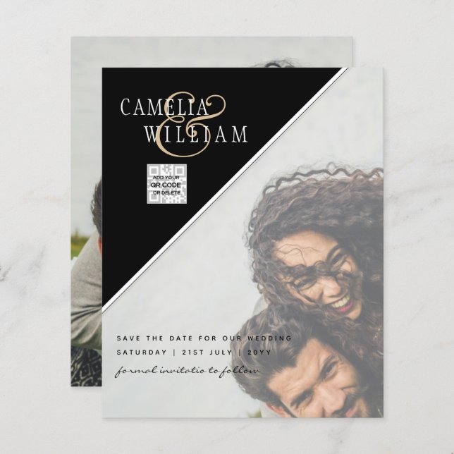 FOTO Hochzeitaufenthalt Rett Datum QR-Code (Vorne/Hinten)