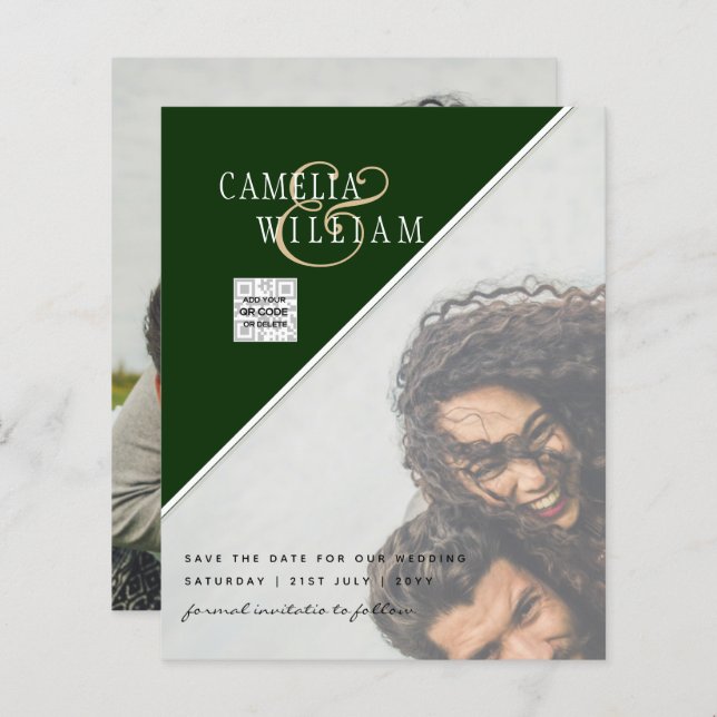 FOTO Hochzeitaufenthalt Rett Datum QR-Code (Vorne/Hinten)