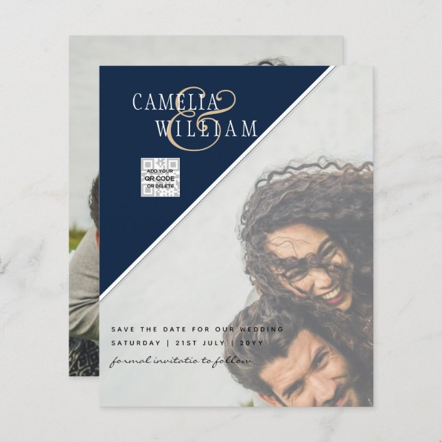 FOTO Hochzeitaufenthalt Rett Datum QR-Code (Vorne/Hinten)