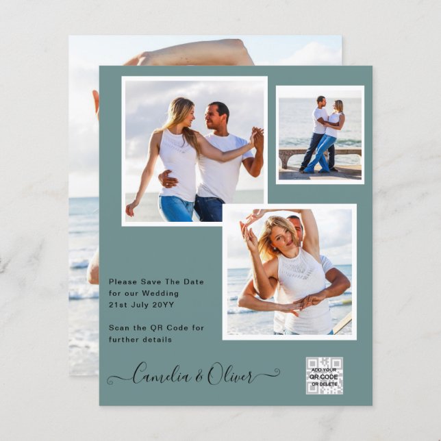 FOTO Hochzeitaufenthalt Rett Datum QR-Code (Vorne/Hinten)