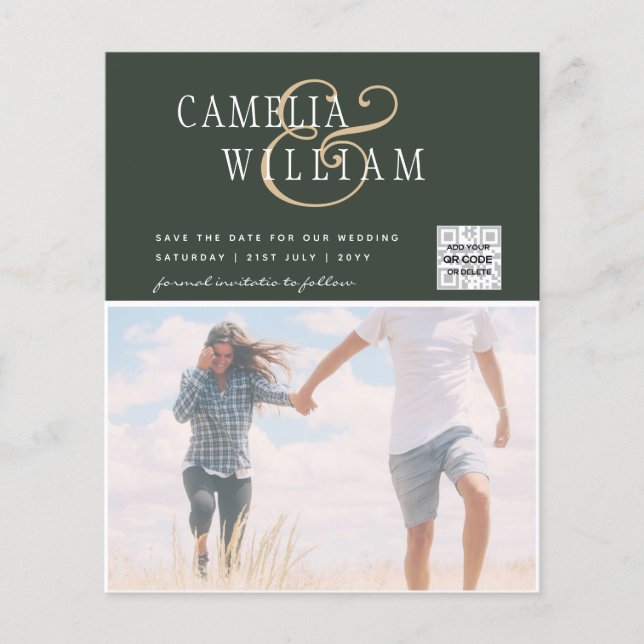 FOTO Hochzeitaufenthalt Rett Datum QR-Code Flyer (Vorne)