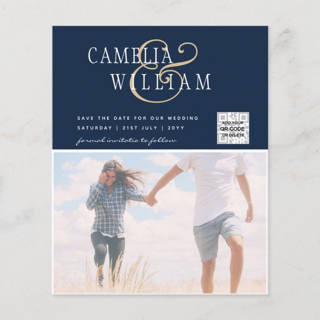 FOTO Hochzeitaufenthalt Rett Datum QR-Code Flyer (Vorne)