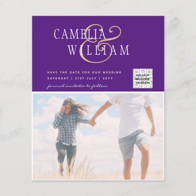 FOTO Hochzeitaufenthalt Rett Datum QR-Code Flyer (Vorne)