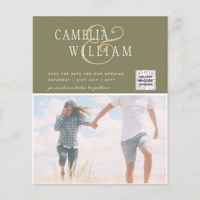 FOTO Hochzeitaufenthalt Rett Datum QR-Code Flyer (Vorne)