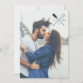 FOTO-HOCHZEITS-EINLADUNG | rustikale nautischruder Einladung