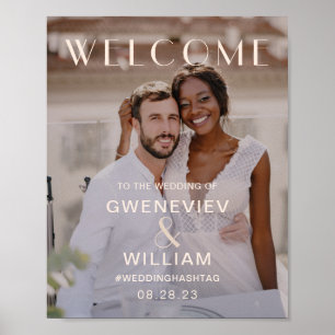 Foto-Hochzeits-Willkommens-Typografie Poster