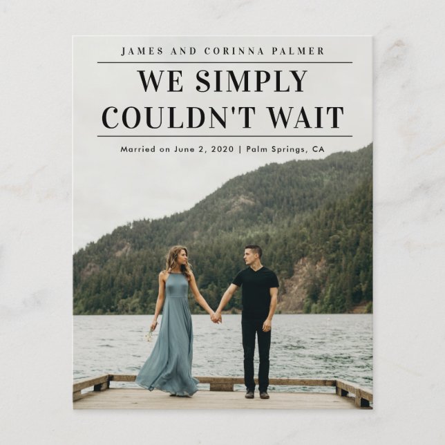 Foto-Hochzeitsankündigung konnte mit dem Haushalt  (Vorderseite)