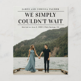 Foto-Hochzeitsankündigung konnte mit dem Haushalt