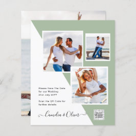 Foto Hochzeitseinladung Retten Datum QR-Code