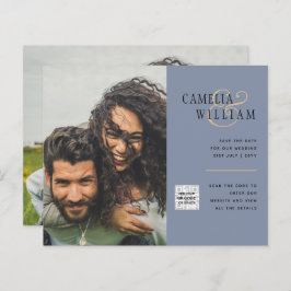 Foto Hochzeitseinladung Retten Datum QR-Code