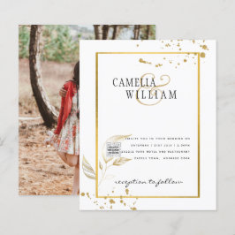 Foto Hochzeitseinladung Retten Datum QR-Code