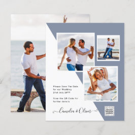 Foto Hochzeitseinladung Retten Datum QR-Code