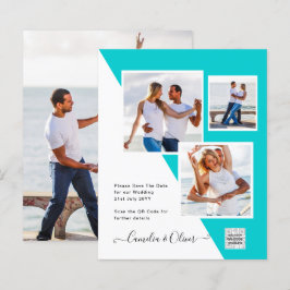 Foto Hochzeitseinladung Retten Datum QR-Code