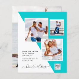 Foto Hochzeitseinladung Retten Datum QR-Code