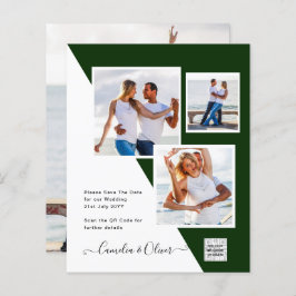 Foto Hochzeitseinladung Retten Datum QR-Code