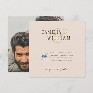 Foto Hochzeitseinladungen Champagnercreme