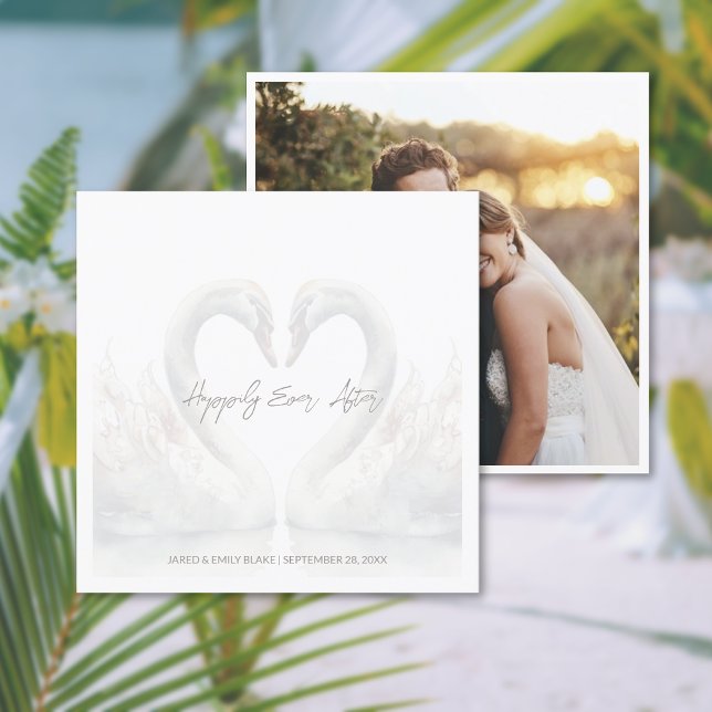 Foto-Hochzeitskarte hinzufügen (Add Photo Wedding Announcement Card (front and back))