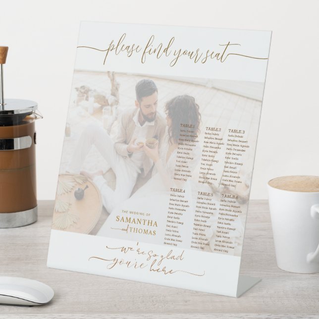 Foto-Hochzeitssattelschild für Couple Sockelschild (In Situ)