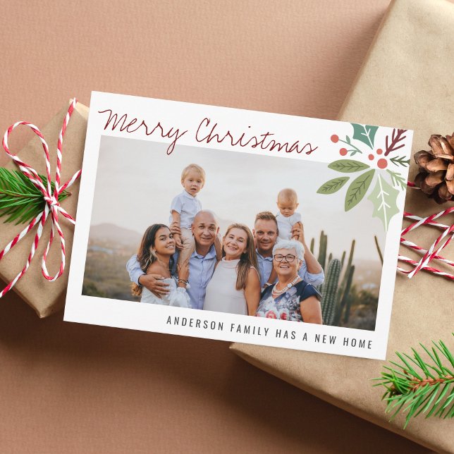 Foto Holiday Berry Foliage Weihnachtsreise Ankündigung (Von Creator hochgeladen)