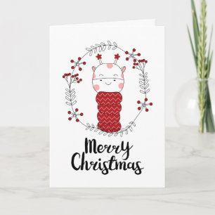 FOTO HOLIDAY CARD   Frohe Weihnachts-Giraffe Feiertagskarte