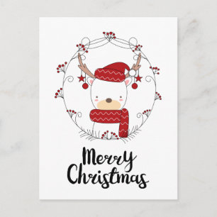 FOTO HOLIDAY CARD Frohe Weihnachts-Rentiere Feiertagspostkarte