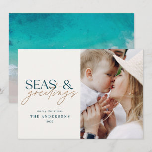 Foto Holiday Card für moderne Strandfamilie