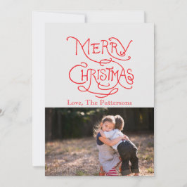 Foto Holiday Card: Typografie Frohe Weihnachten
