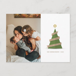 FOTO HOLIDAY CARD Weihnachtsbaum Feiertagspostkarte