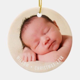 FOTO HOLIDAY DECOR Modernes Schneeflocken rot Keramikornament