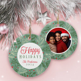 Foto Holiday Foliage Keramik Ornament