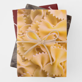 Foto Holiday - Pasta und Schokoladenstücke Geschenkpapier Set