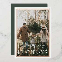 Foto Holiday Simplicity Foil Card Folien Feiertagskarte