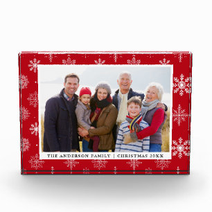 Foto Holiday Snowflakes Rotes Foto Block