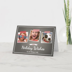 Foto Holiday wünscht Weihnachts-Halbpension geklap Feiertagskarte