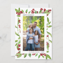 Foto Holly and Watercolor Greenerity Card Einladung