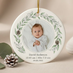Foto Holly Wreath 2025 Keramik Ornament